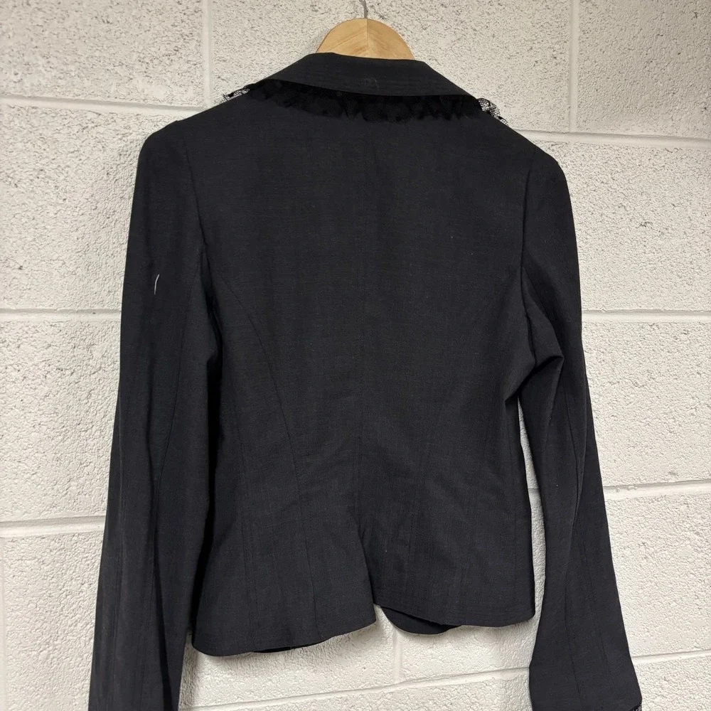 Diane von Furstenberg Black Blazer Jacket Women's Size 10 - Picture 4 of 4
